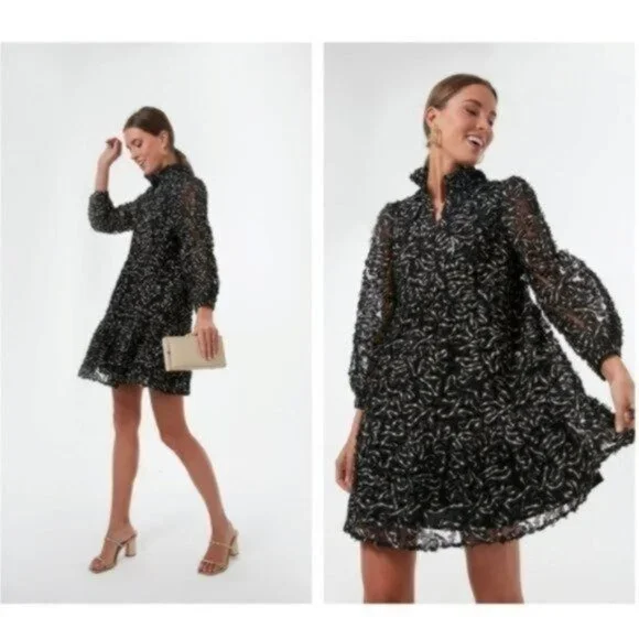 Tuckernuck | Dresses | Tuckernuck New Nightly Organza Palmerston Dress In Black  Gold Metallic Size L | Poshmark